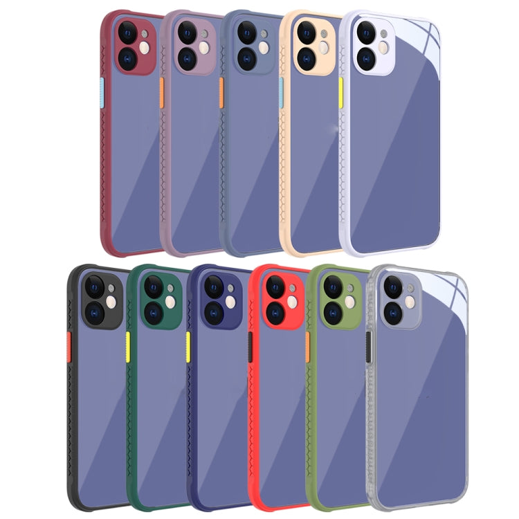 For iPhone 12 Tire Side Texture Contrast Button Shockproof PC + TPU Phone Protective Case