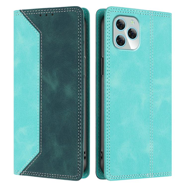 For Blackview A95 Skin Feel Two-tone RFID Blocking Vegan Leather Phone Case