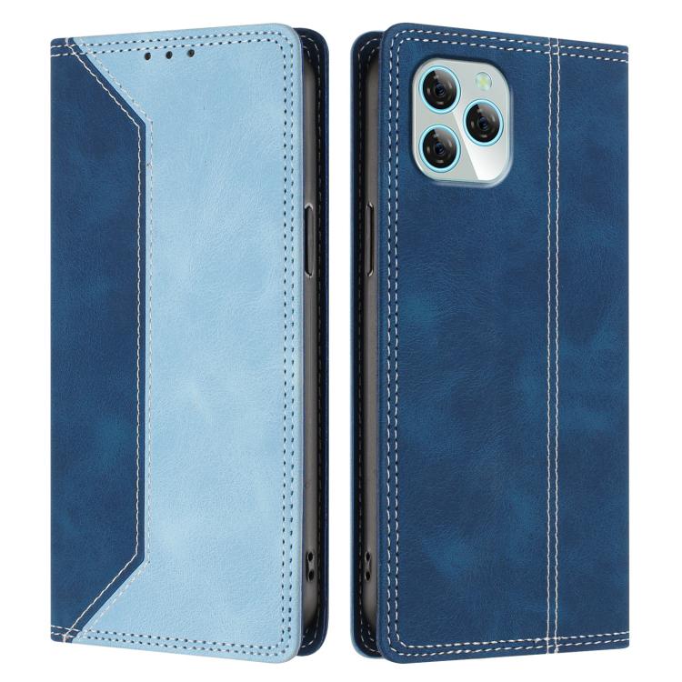 For Blackview A95 Skin Feel Two-tone RFID Blocking Vegan Leather Phone Case