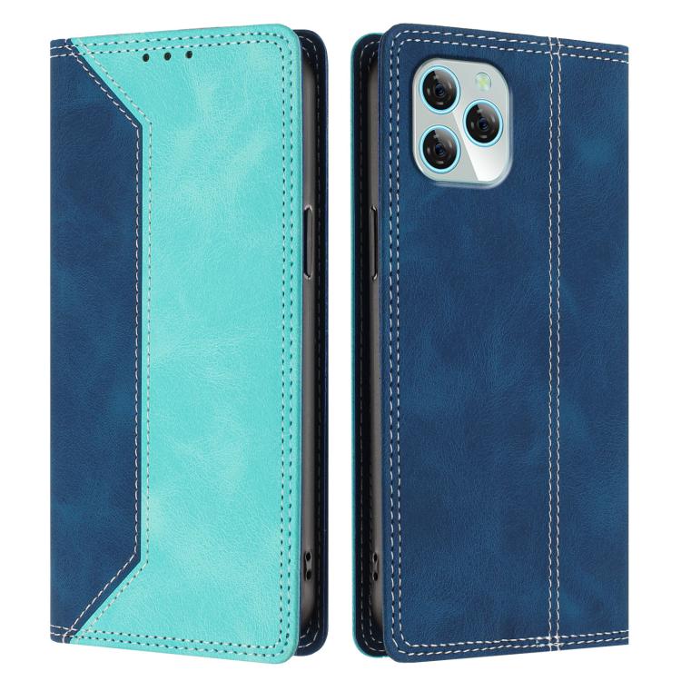 For Blackview A95 Skin Feel Two-tone RFID Blocking Vegan Leather Phone Case