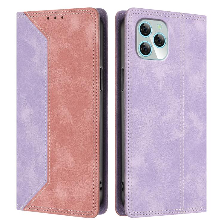 For Blackview A95 Skin Feel Two-tone RFID Blocking Vegan Leather Phone Case
