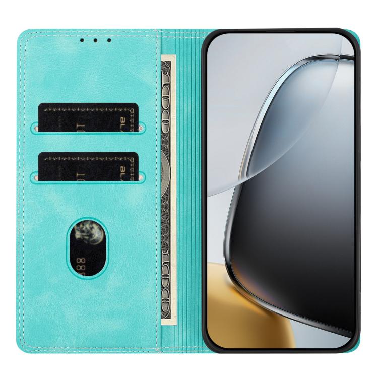For Blackview BV5300 Skin Feel Two-tone RFID Blocking Vegan Leather Phone Case