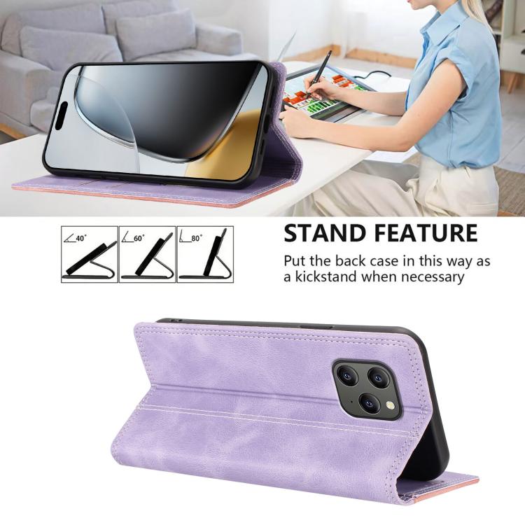 For Blackview BV5300 Skin Feel Two-tone RFID Blocking Vegan Leather Phone Case