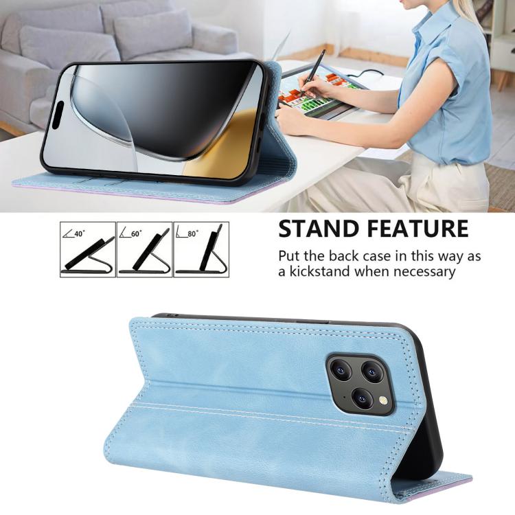 For Blackview BV5300 Skin Feel Two-tone RFID Blocking Vegan Leather Phone Case