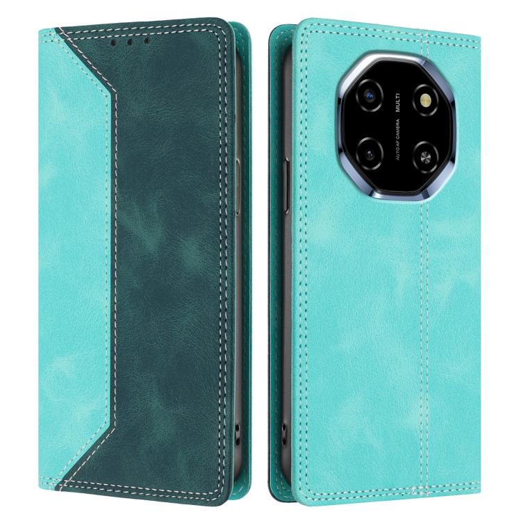 For Blackview Shark 6 Skin Feel Two-tone RFID Blocking Vegan Leather Phone Case