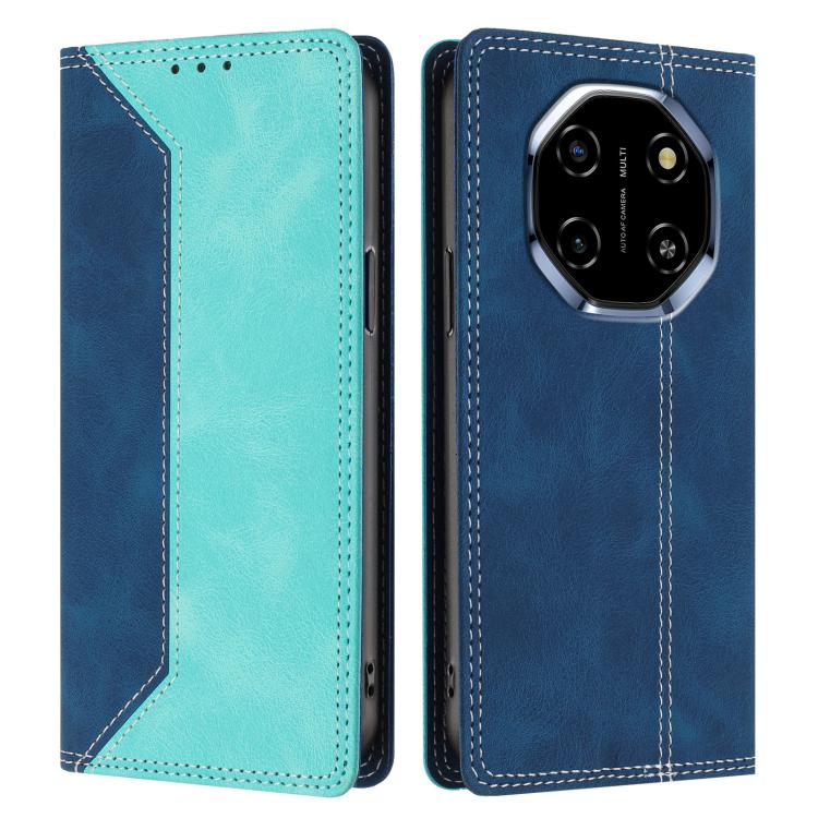 For Blackview Shark 6 Skin Feel Two-tone RFID Blocking Vegan Leather Phone Case