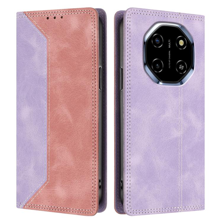 For Blackview Shark 6 Skin Feel Two-tone RFID Blocking Vegan Leather Phone Case