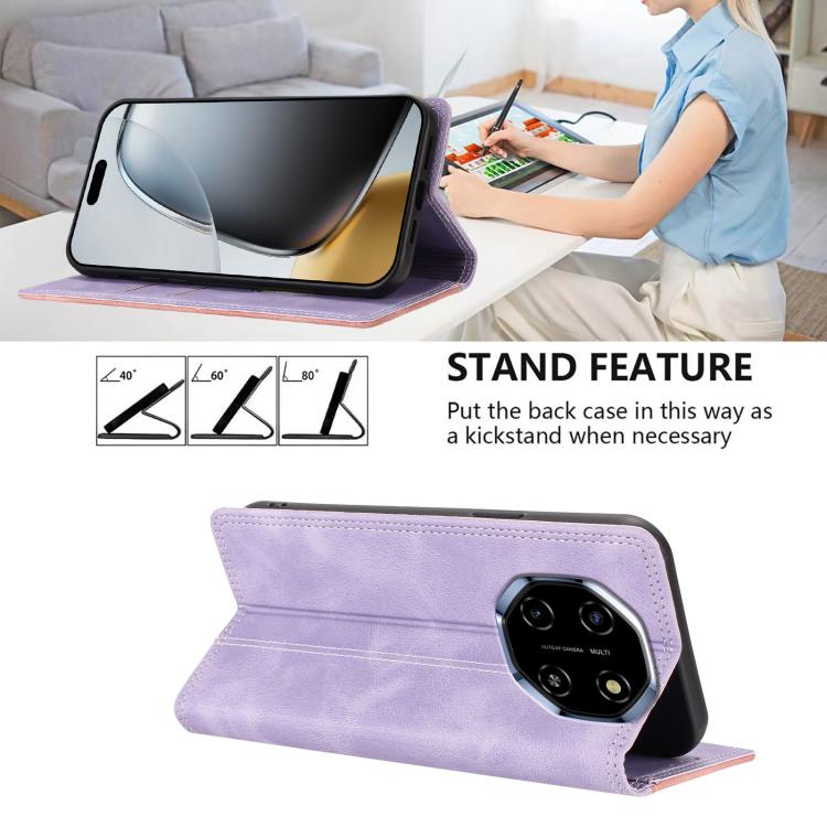 For Blackview Shark 6 Skin Feel Two-tone RFID Blocking Vegan Leather Phone Case