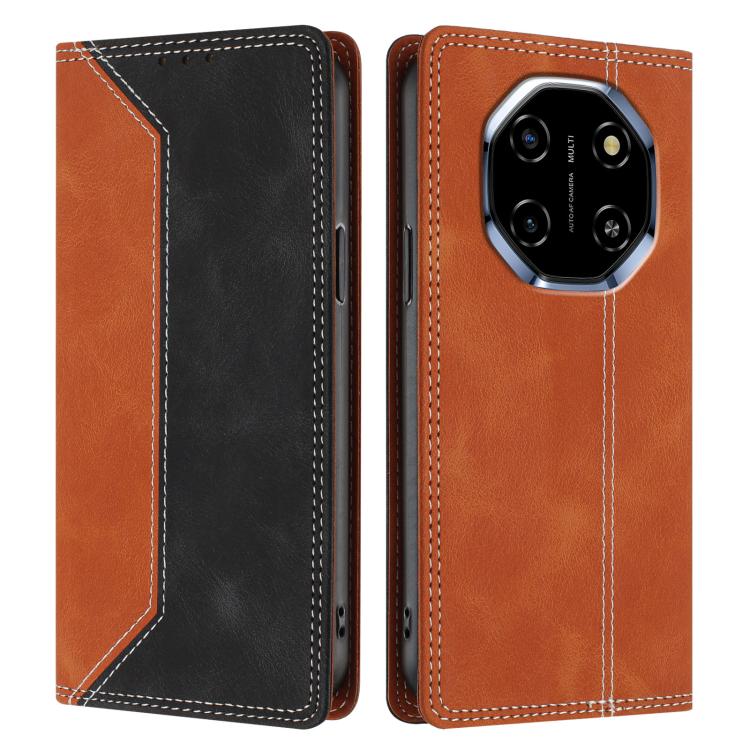 For Blackview Shark 6 Skin Feel Two-tone RFID Blocking Vegan Leather Phone Case