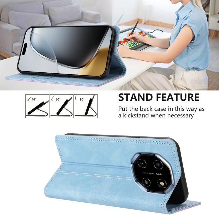 For Blackview Shark 6 Skin Feel Two-tone RFID Blocking Vegan Leather Phone Case