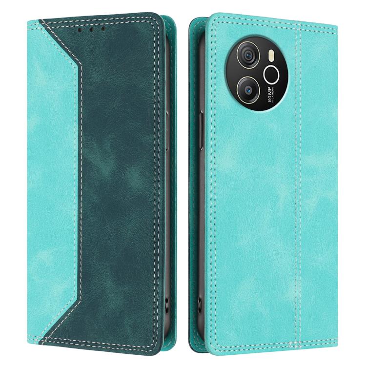 For Blackview Shark 8 Skin Feel Two-tone RFID Blocking Vegan Leather Phone Case