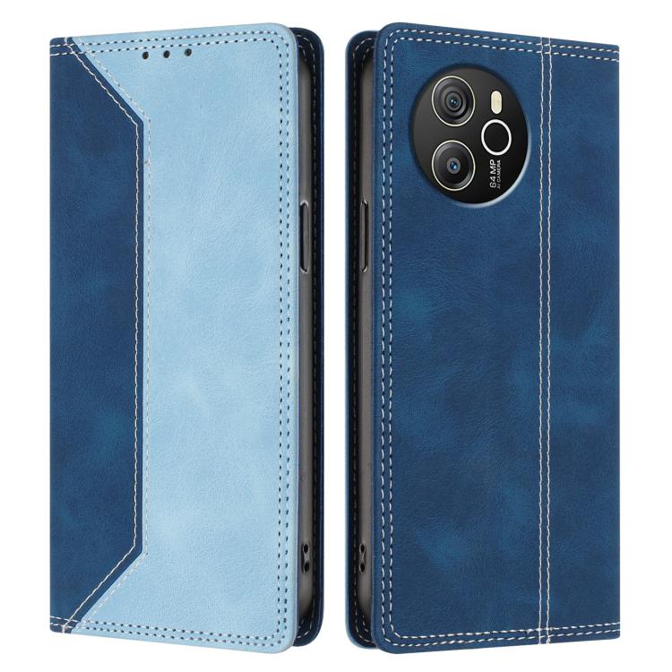 For Blackview Shark 8 Skin Feel Two-tone RFID Blocking Vegan Leather Phone Case