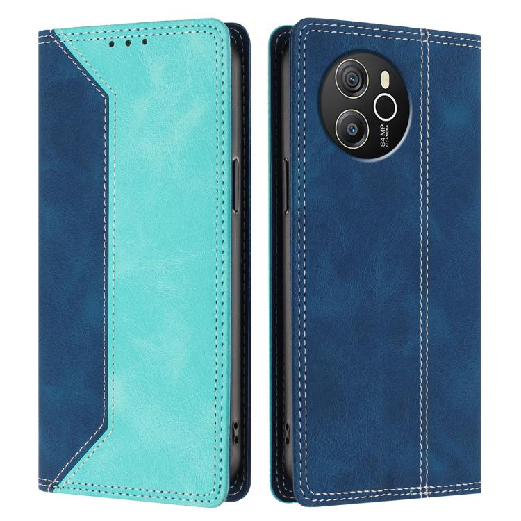 For Blackview Shark 8 Skin Feel Two-tone RFID Blocking Vegan Leather Phone Case