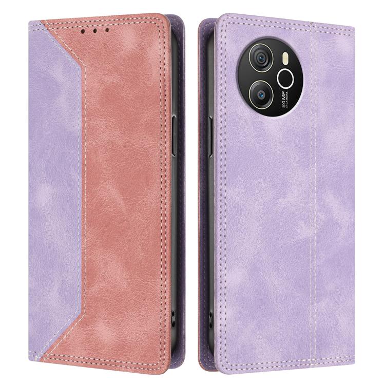 For Blackview Shark 8 Skin Feel Two-tone RFID Blocking Vegan Leather Phone Case