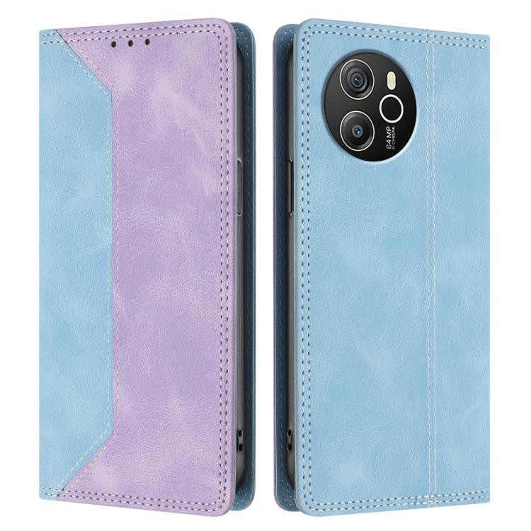 For Blackview Shark 8 Skin Feel Two-tone RFID Blocking Vegan Leather Phone Case