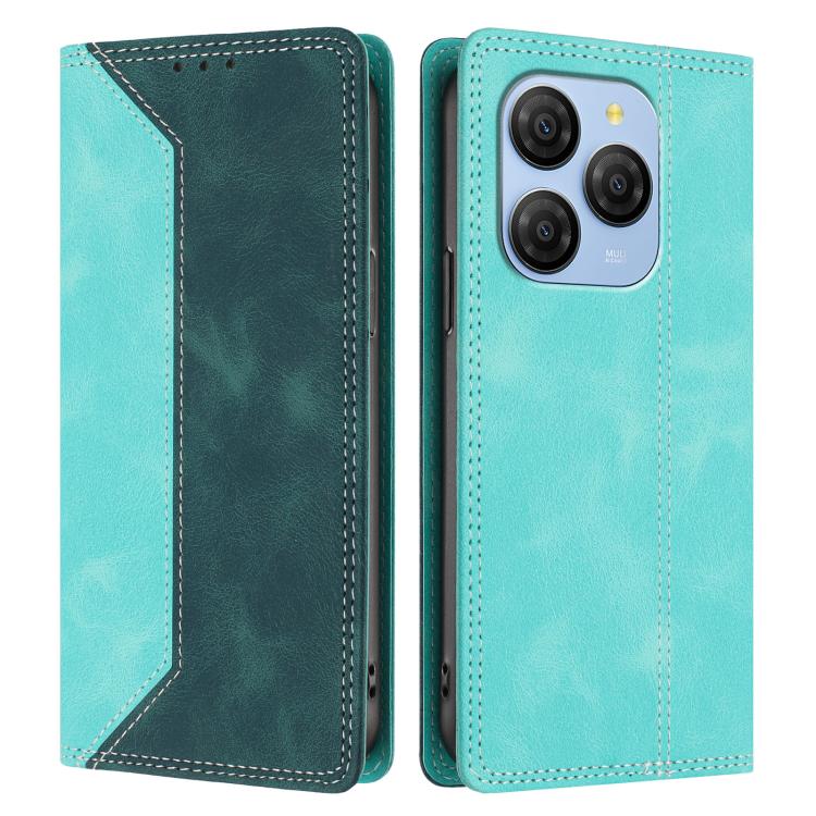 For Blackview Shark 9 Skin Feel Two-tone RFID Blocking Vegan Leather Phone Case