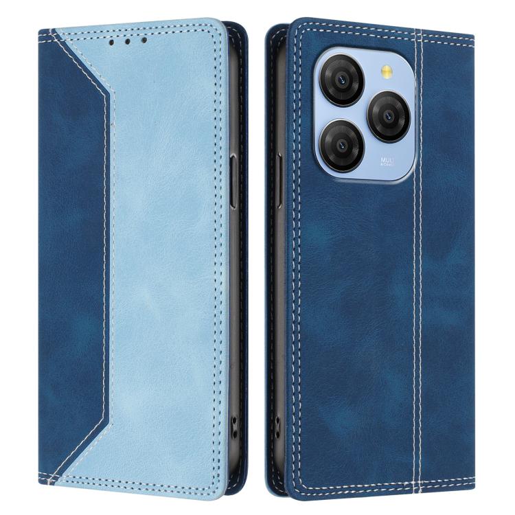 For Blackview Shark 9 Skin Feel Two-tone RFID Blocking Vegan Leather Phone Case