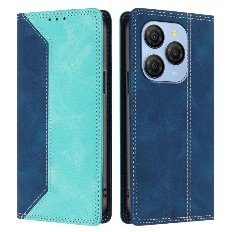 For Blackview Shark 9 Skin Feel Two-tone RFID Blocking Vegan Leather Phone Case
