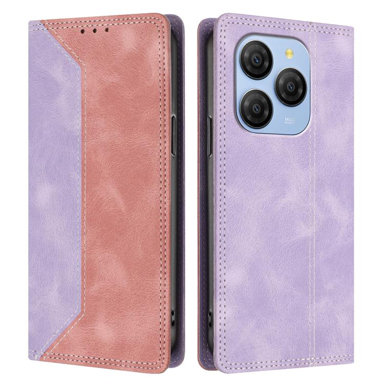 For Blackview Shark 9 Skin Feel Two-tone RFID Blocking Vegan Leather Phone Case