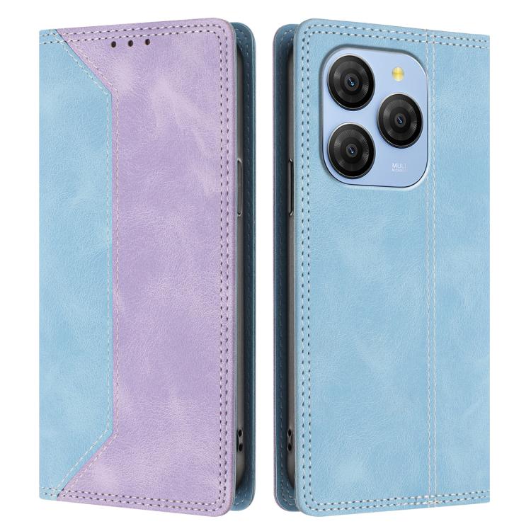 For Blackview Shark 9 Skin Feel Two-tone RFID Blocking Vegan Leather Phone Case