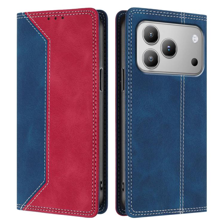 For Blackview WAVE 7C Skin Feel Two-tone RFID Blocking Vegan Leather Phone Case