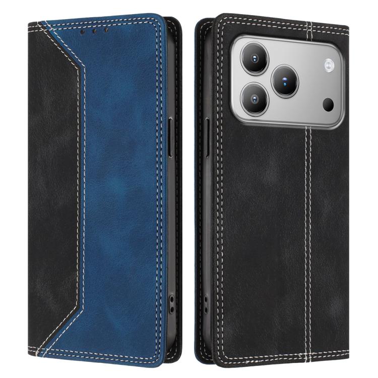 For Blackview WAVE 7C Skin Feel Two-tone RFID Blocking Vegan Leather Phone Case