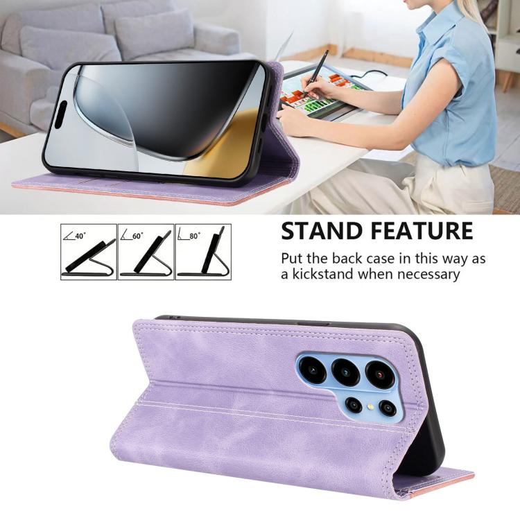 For Blackview WAVE 10 Skin Feel Two-tone RFID Blocking Vegan Leather Phone Case