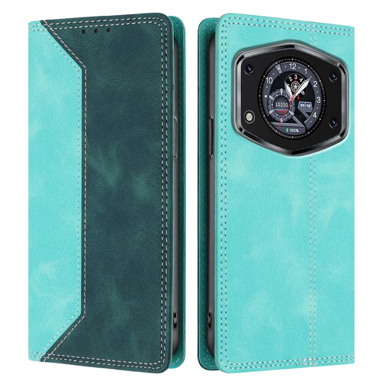 For Cubot A30 Skin Feel Two-tone RFID Blocking Vegan Leather Phone Case