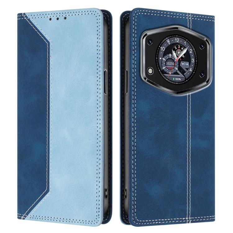 For Cubot A30 Skin Feel Two-tone RFID Blocking Vegan Leather Phone Case