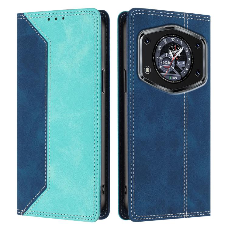 For Cubot A30 Skin Feel Two-tone RFID Blocking Vegan Leather Phone Case