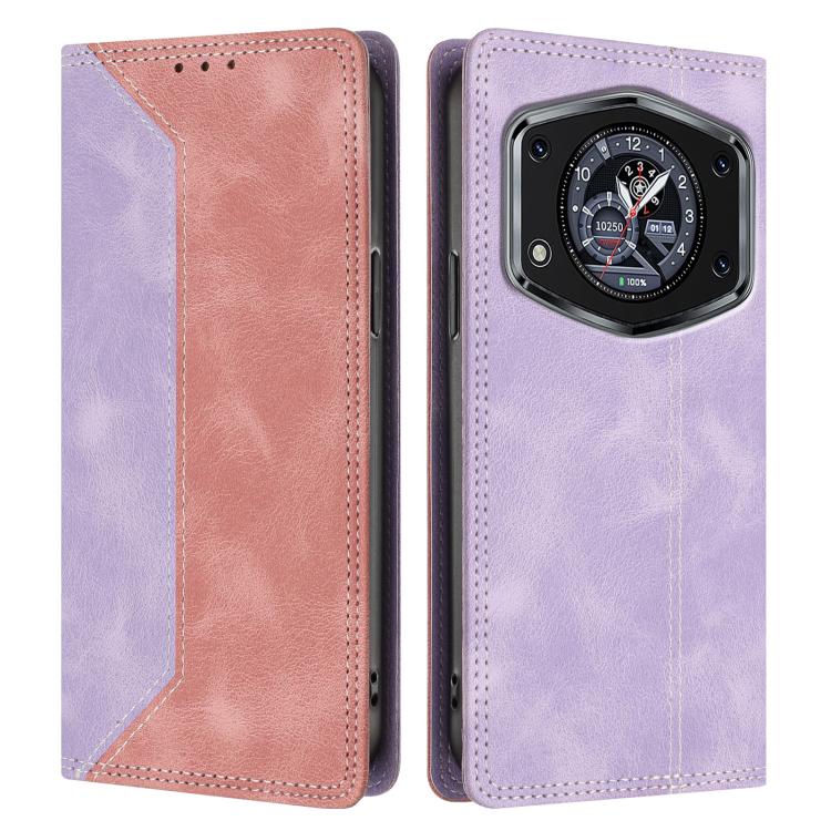 For Cubot A30 Skin Feel Two-tone RFID Blocking Vegan Leather Phone Case