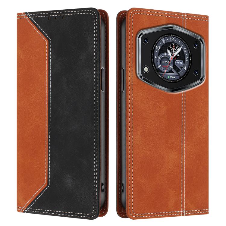 For Cubot A30 Skin Feel Two-tone RFID Blocking Vegan Leather Phone Case