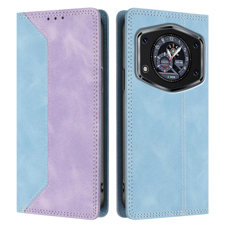 For Cubot A30 Skin Feel Two-tone RFID Blocking Vegan Leather Phone Case