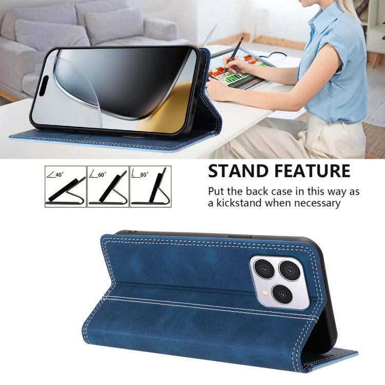 For Cubot A40 Skin Feel Two-tone RFID Blocking Vegan Leather Phone Case