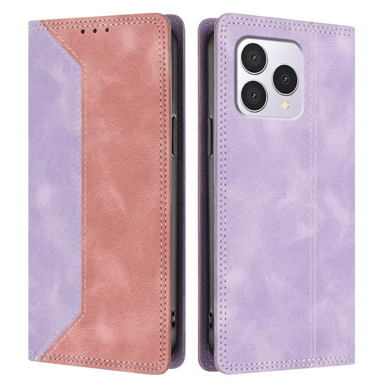 For Cubot A40 Skin Feel Two-tone RFID Blocking Vegan Leather Phone Case