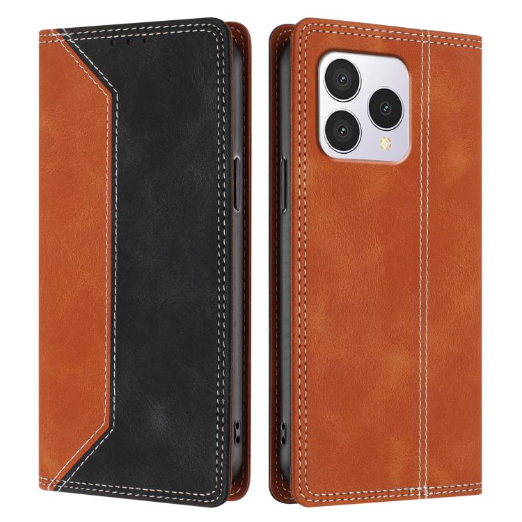 For Cubot A40 Skin Feel Two-tone RFID Blocking Vegan Leather Phone Case