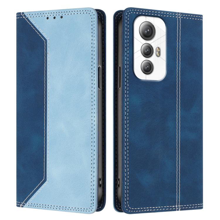 For Cubot Max 5 Skin Feel Two-tone RFID Blocking Vegan Leather Phone Case