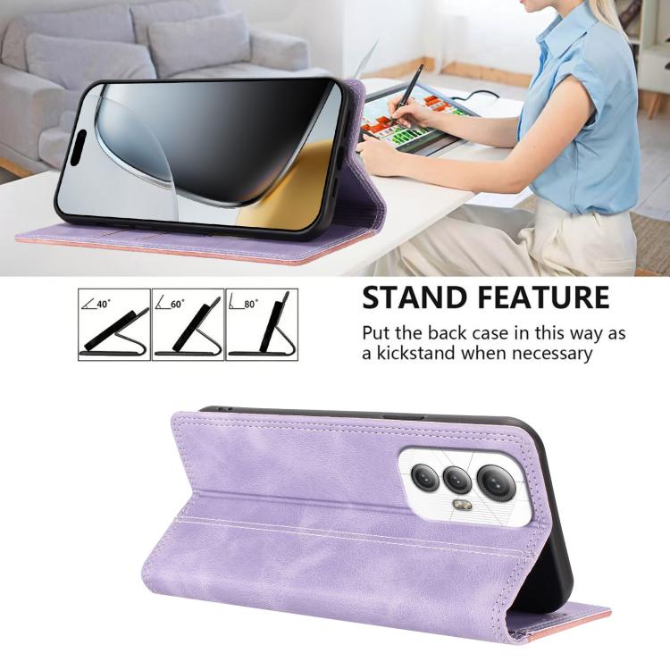 For Cubot Max 5 Skin Feel Two-tone RFID Blocking Vegan Leather Phone Case