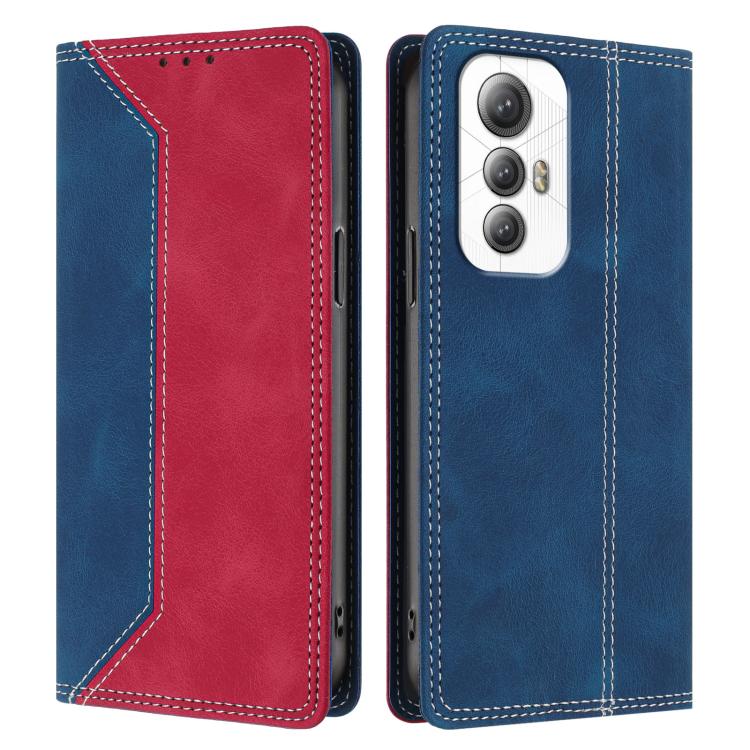 For Cubot Max 5 Skin Feel Two-tone RFID Blocking Vegan Leather Phone Case