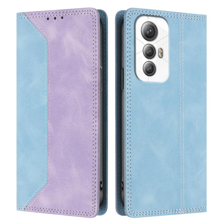 For Cubot Max 5 Skin Feel Two-tone RFID Blocking Vegan Leather Phone Case
