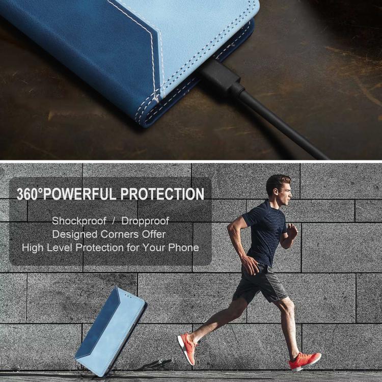 For Cubot Note 40 Skin Feel Two-tone RFID Blocking Vegan Leather Phone Case