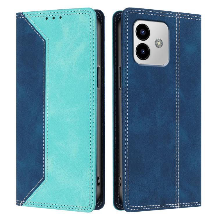 For Cubot Note 40 Skin Feel Two-tone RFID Blocking Vegan Leather Phone Case