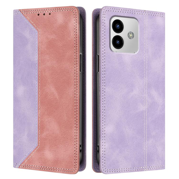 For Cubot Note 40 Skin Feel Two-tone RFID Blocking Vegan Leather Phone Case