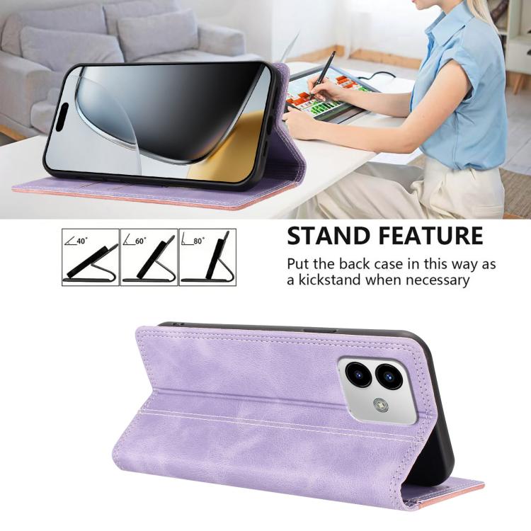 For Cubot Note 40 Skin Feel Two-tone RFID Blocking Vegan Leather Phone Case