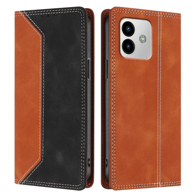 For Cubot Note 40 Skin Feel Two-tone RFID Blocking Vegan Leather Phone Case