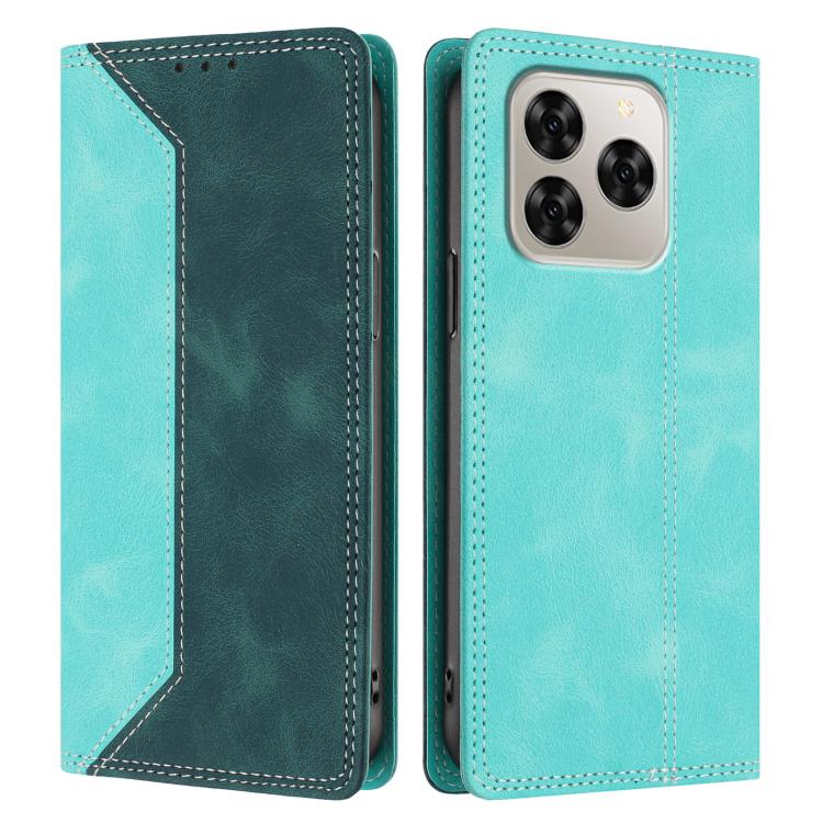 For Cubot Note 60 4G Skin Feel Two-tone RFID Blocking Vegan Leather Phone Case