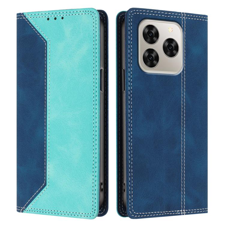 For Cubot Note 60 4G Skin Feel Two-tone RFID Blocking Vegan Leather Phone Case