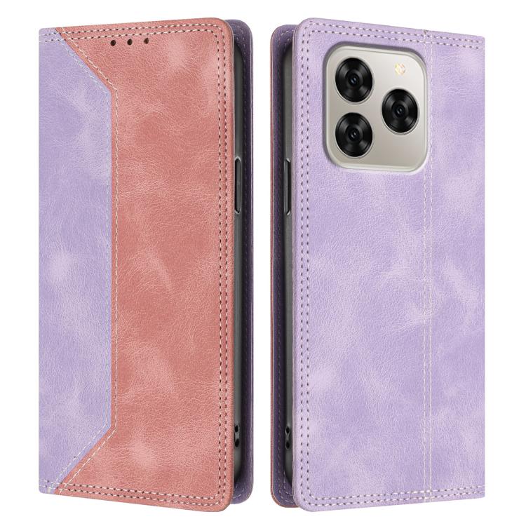 For Cubot Note 60 4G Skin Feel Two-tone RFID Blocking Vegan Leather Phone Case