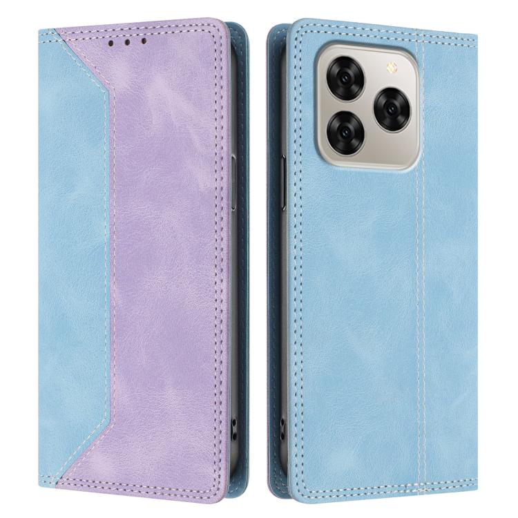 For Cubot Note 60 4G Skin Feel Two-tone RFID Blocking Vegan Leather Phone Case