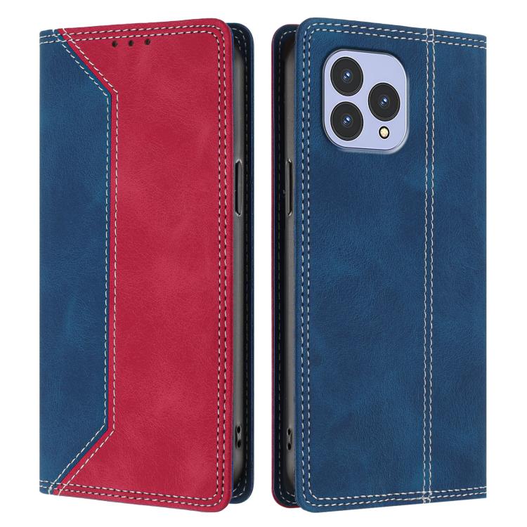 For Cubot P80 Skin Feel Two-tone RFID Blocking Vegan Leather Phone Case